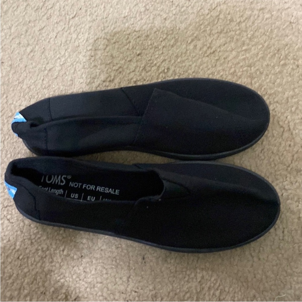 TOMS Black Slip-On Shoes